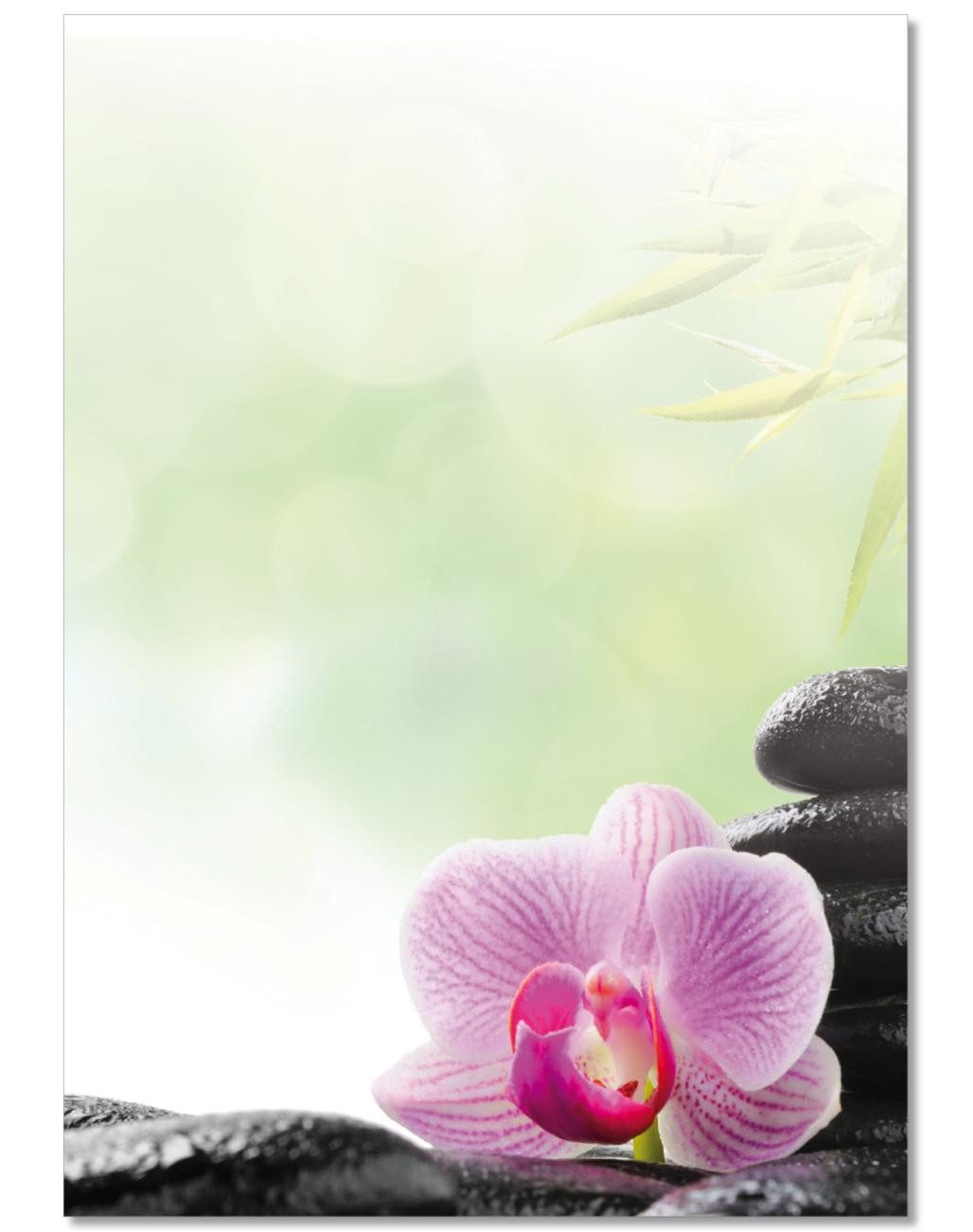Briefpapier Motivpapier Wellness DIN A4, gut beschreibbar