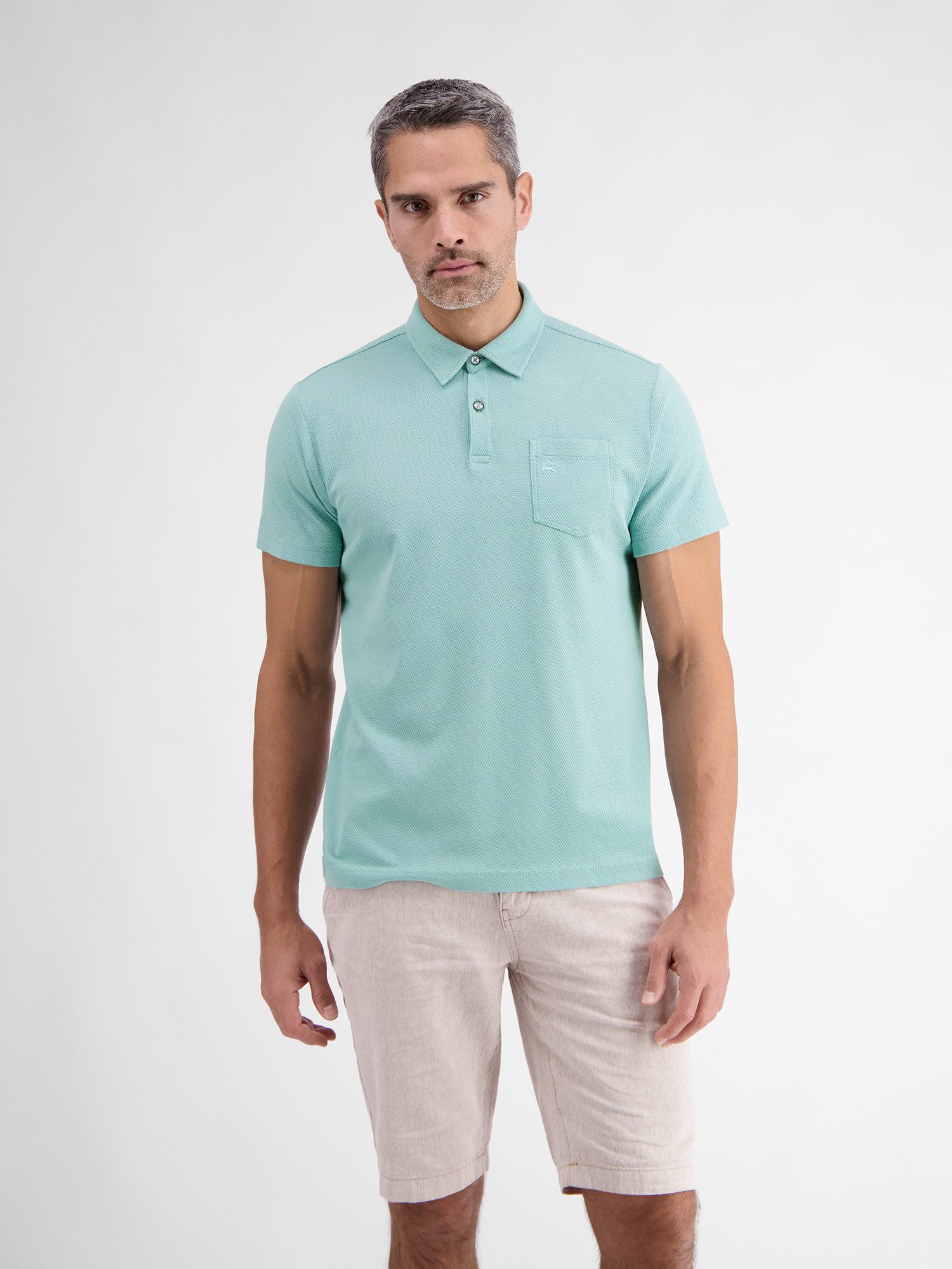 LERROS Poloshirt Herren Poloshirt in sportiver Waffelpiquéqualität