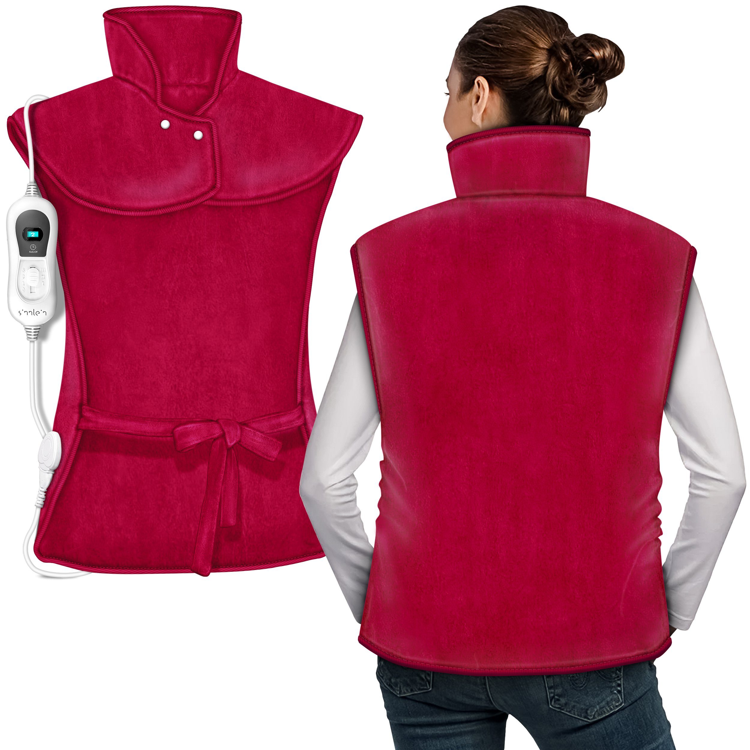 sinnlein Грелки elektrisches Грелки 60 x 85 cm, 3 Stufen, für Rücken, Nacken und Schulter