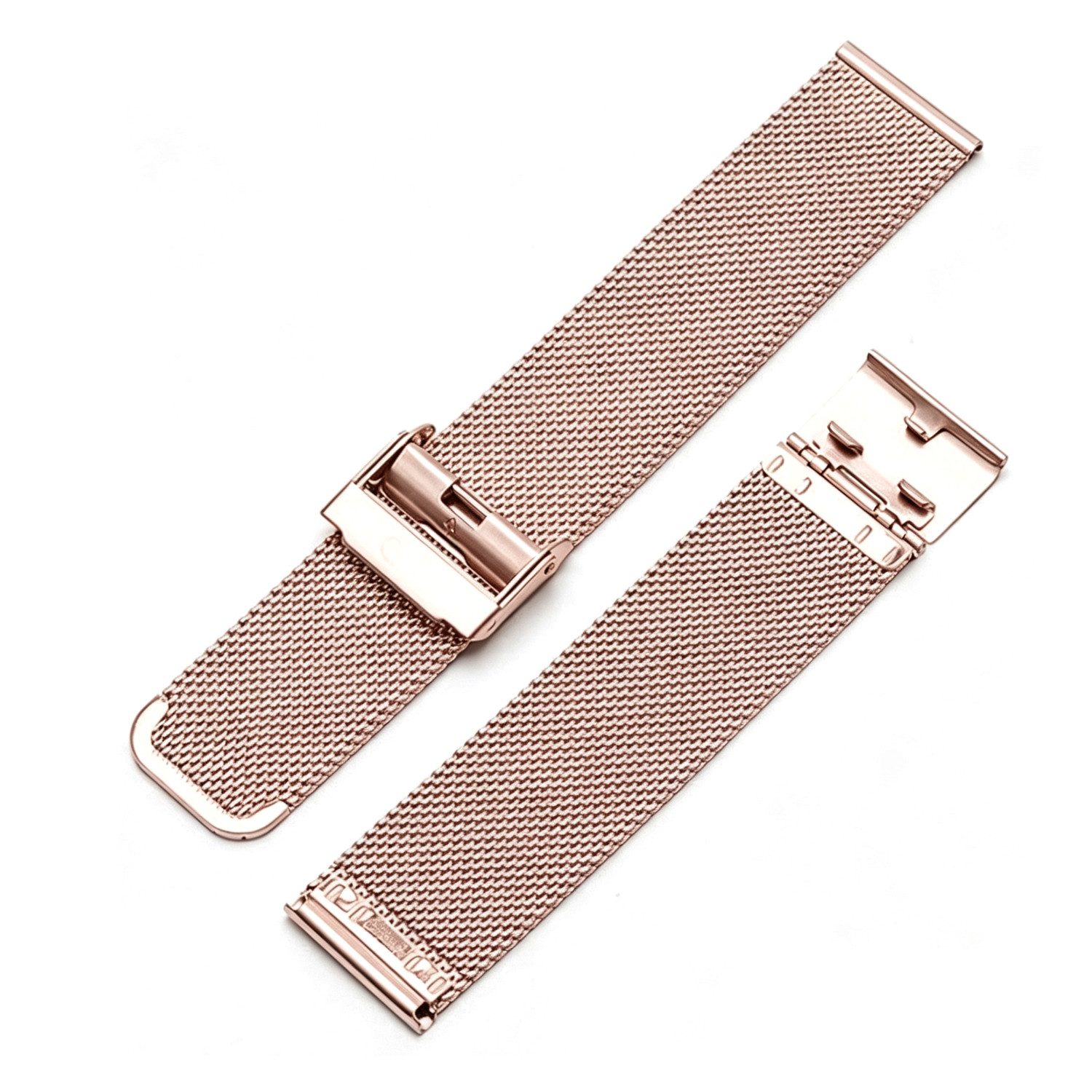 BOOD Uhrenarmband 20/22mm Uhrenarmband,Mesh-Edelstahl,Interlock-Sicherheitsverschluss