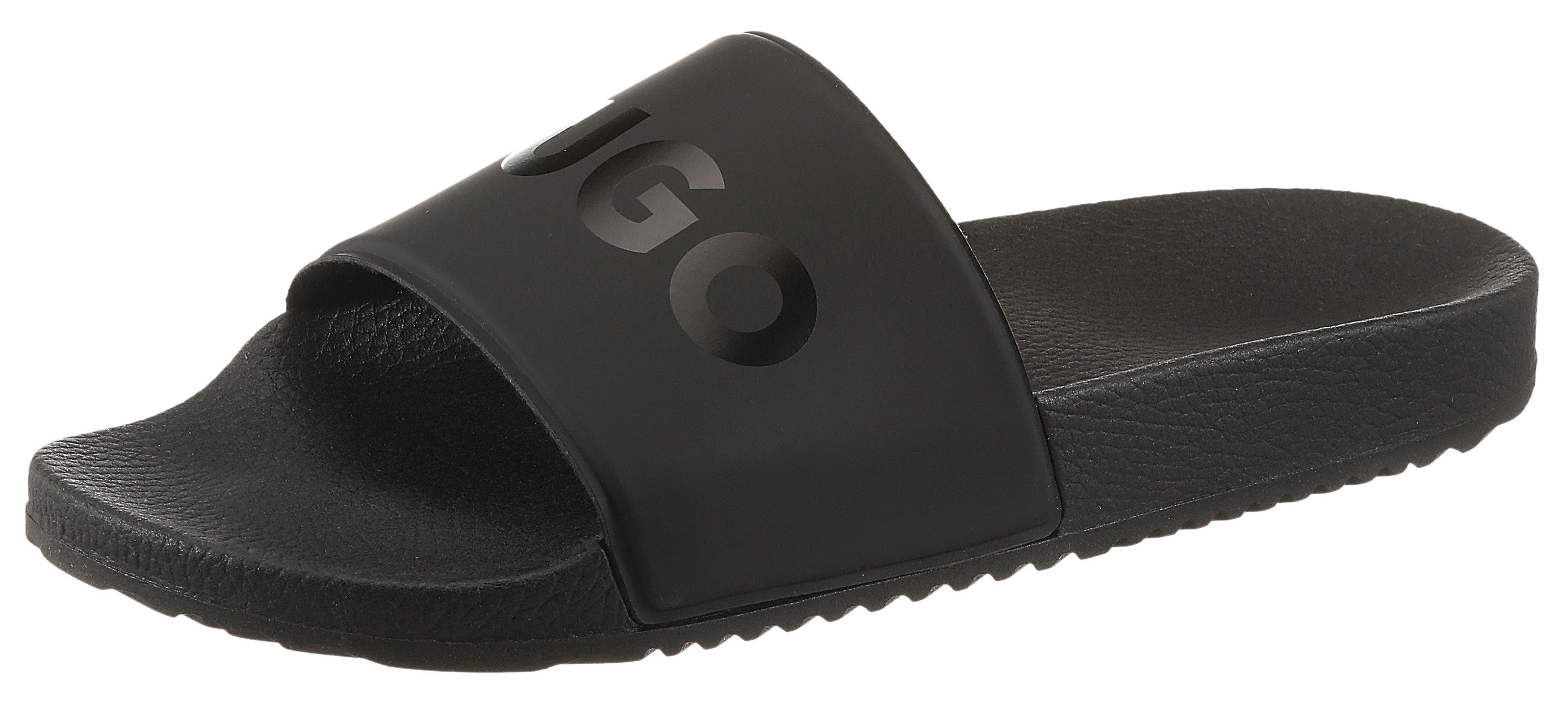 HUGO Badepantolette Pool Slides, Badepantolette, Flats mit Logoprint