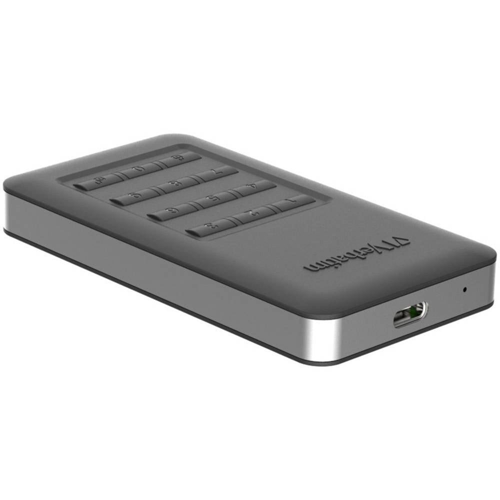 Verbatim 256GB USB 3.1 Code Zugang 53402 externe SSD, Hardware-Verschlüsselung, Ziffernblock zur Code-Eingabe