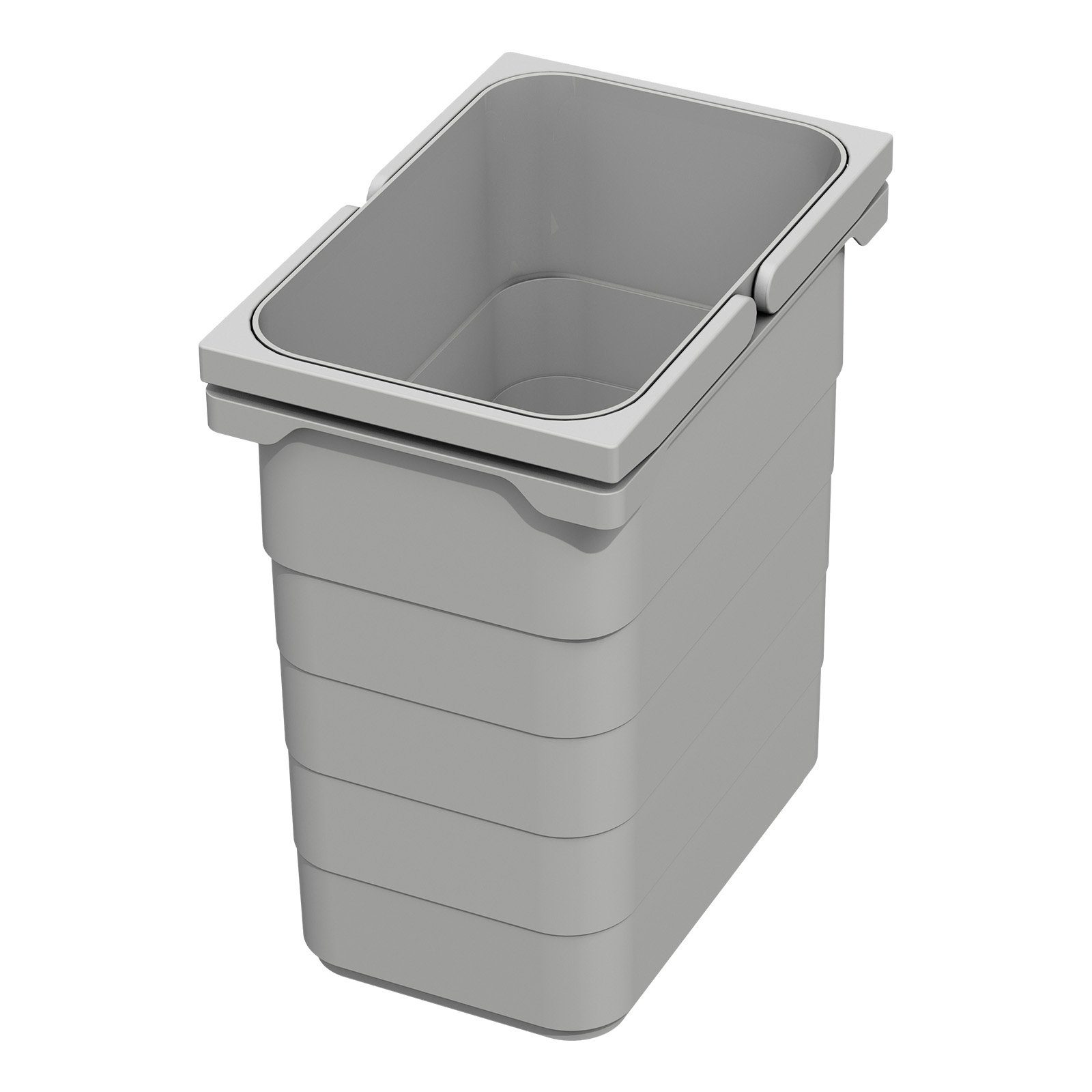 SO-TECH® Mülleimer eins2vier Abfallsammler Höhe: 250 mm, Volumen 7 Liter 230 x 153 mm alugrau 5076