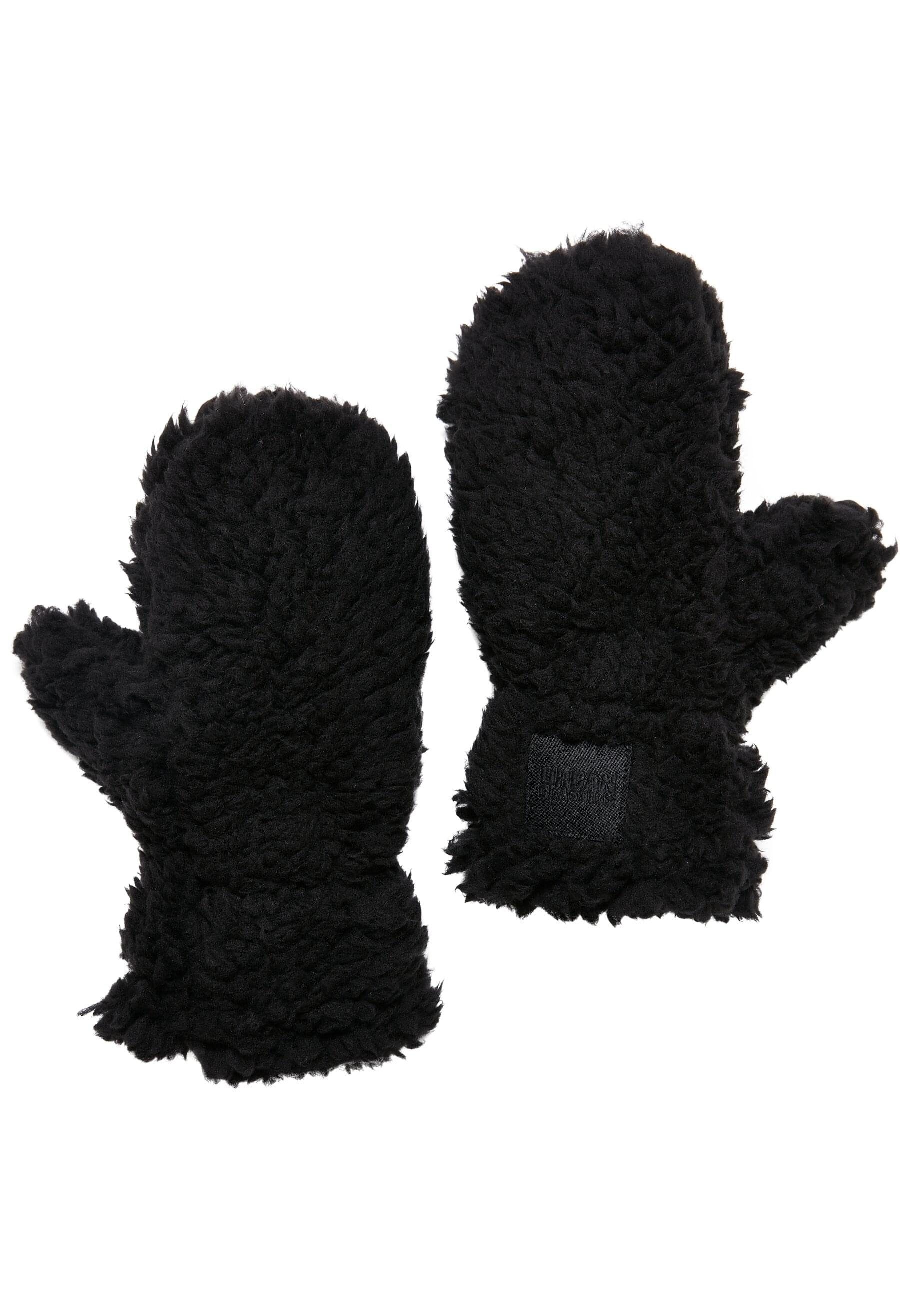 URBAN CLASSICS Baumwollhandschuhe Unisex black Gloves Kids Sherpa