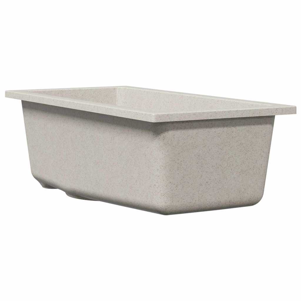 vidaXL Granitspüle Küchenspüle Beige 21 x 44 x 14 cm Granit, 21/21 cm, (1 St)