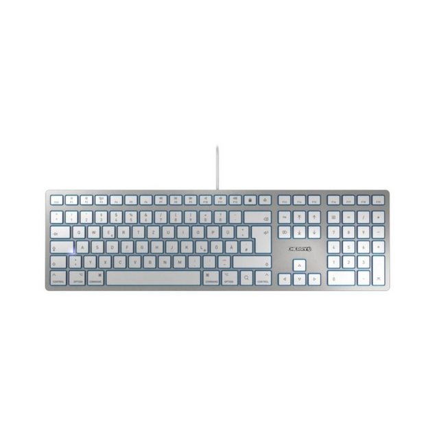 Cherry »KC 6000 SLIM für MAC Kabelgebundene Tastatur, Silber/ Weiß, USB (QWERTZ - DE)« Tastatur