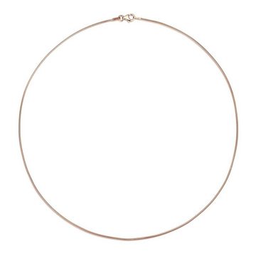 Materia Schlangenkette Damen Rosegold Halskette 1,2mm 40-70cm K114, Sterlingsilber, rosvergoldet