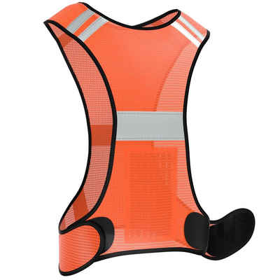 EAZY CASE Warnweste Universal Warnweste mit Klett Uni Reflektorweste Joggen flexibel reflektierend Leuchtweste Orange