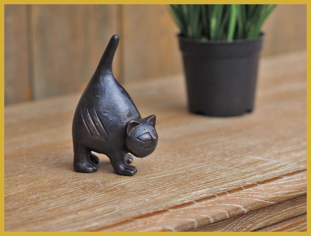 IDYL Dekofigur IDYL Bronze-Skulptur Katze, Bronze