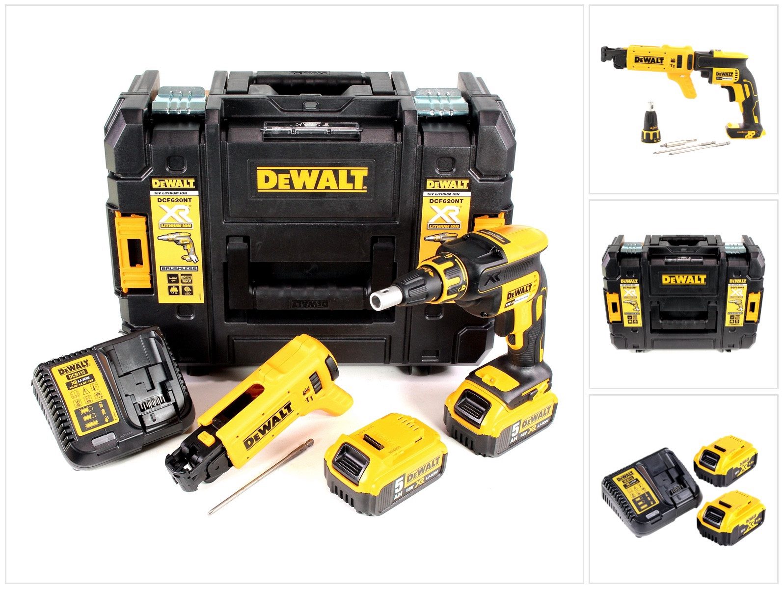 DeWalt Akku-Trockenbauschrauber DCF 620 P2K Akku Trockenbauschrauber 18 V 30 Nm Brushless + 2x Akku 5