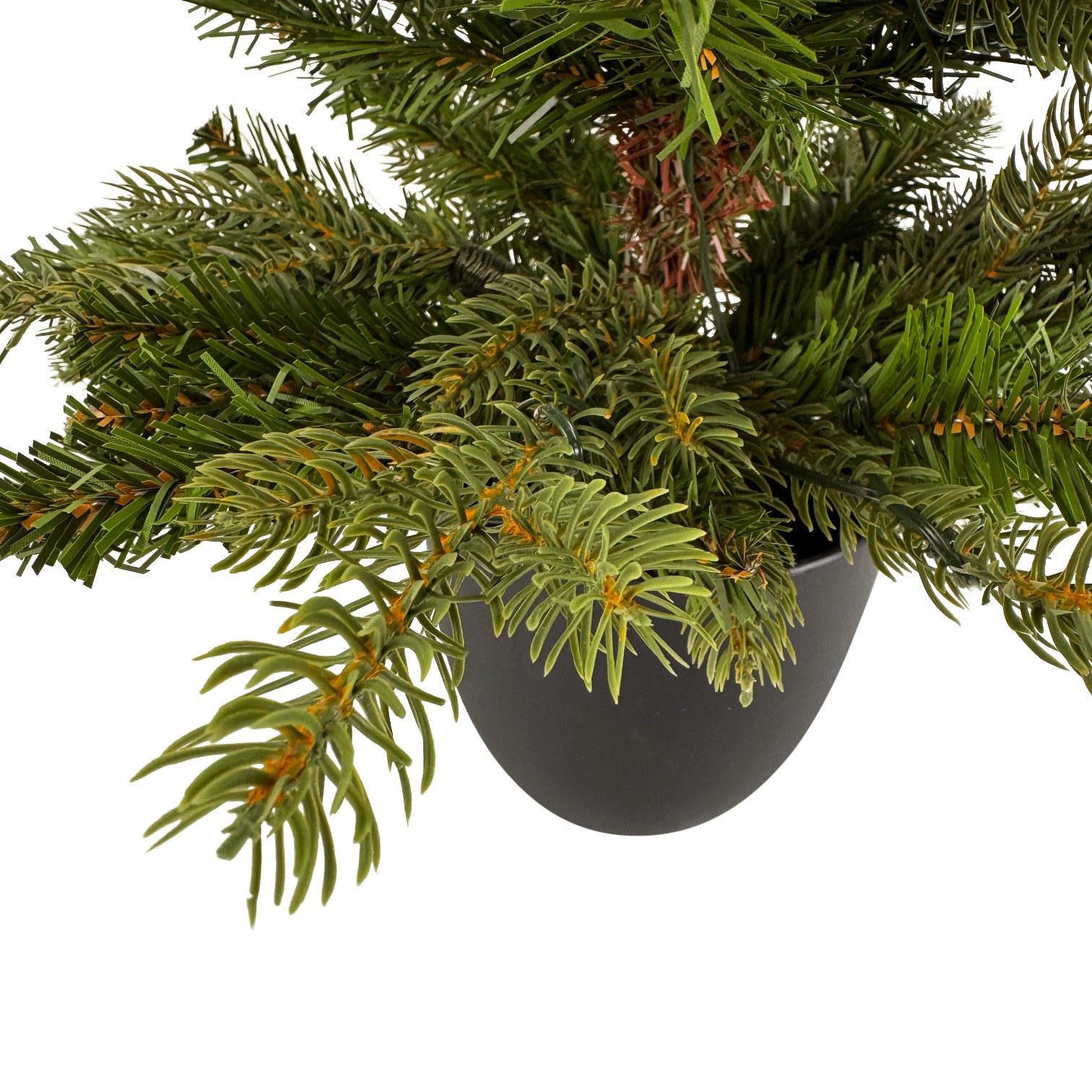 Online-Fuchs Künstlicher Weihnachtsbaum mit bunter LED-Beleuchtung und Topf - 85 cm klein - Outdoor geeignet, Mix aus Spritzguss und PVC Spitzen, Standort frei  – Bild 3 von 5
