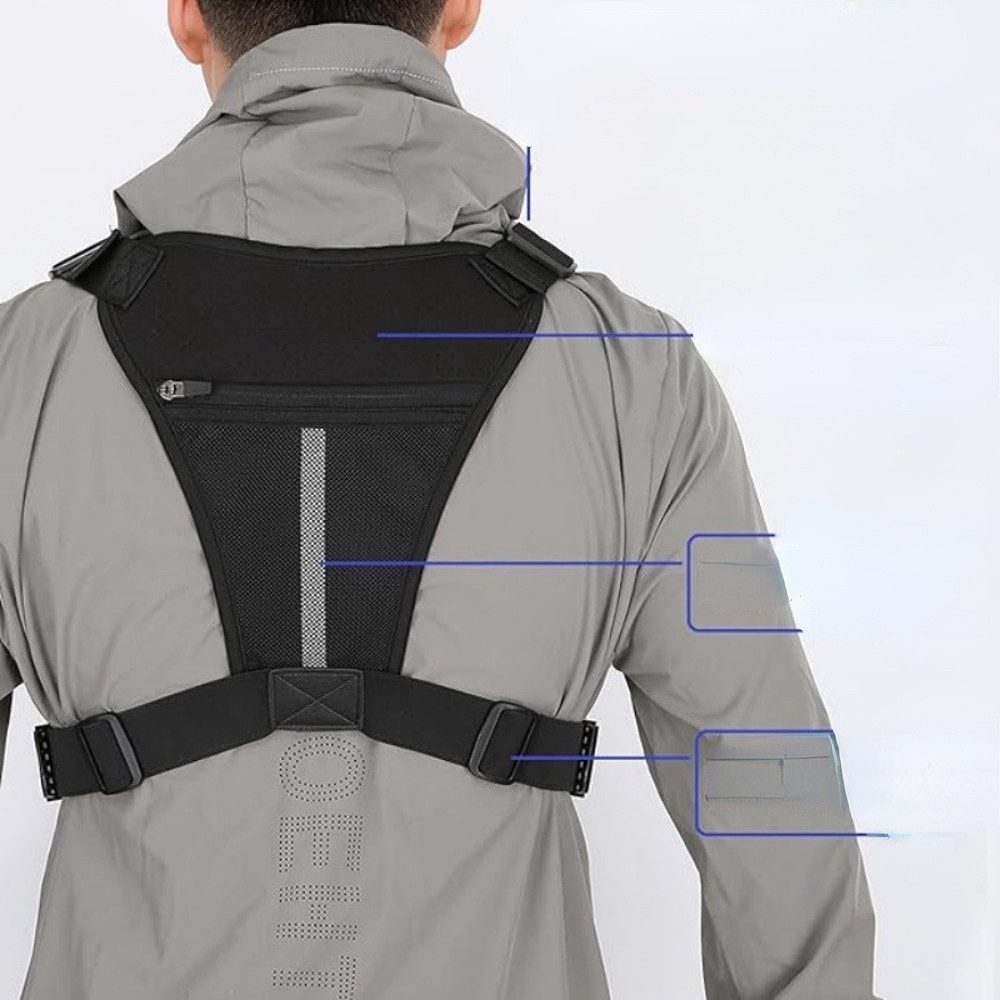 Blusmart Sporttasche Outdoor-Sport-Brusttaschen für Damen und Herren (Brusttasche mit Handyhalterung, Wasserdichte Sport-Brusttasche, leichte Laufweste), Geeignet für Sport, Radfahren und Wandern