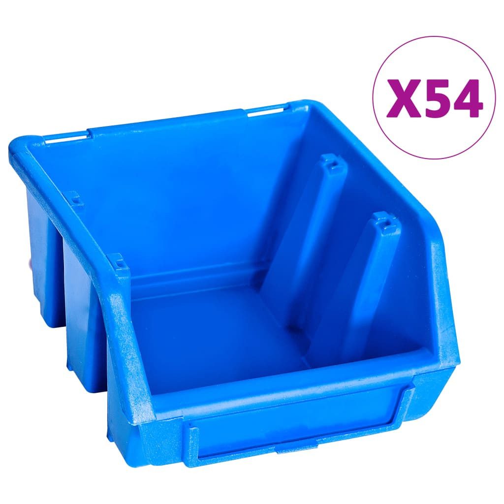 Thumbnail - vidaXL Werkzeugkoffer 96-tlg Behälter-Set für Kleinteile mit Wandplatten Blau
