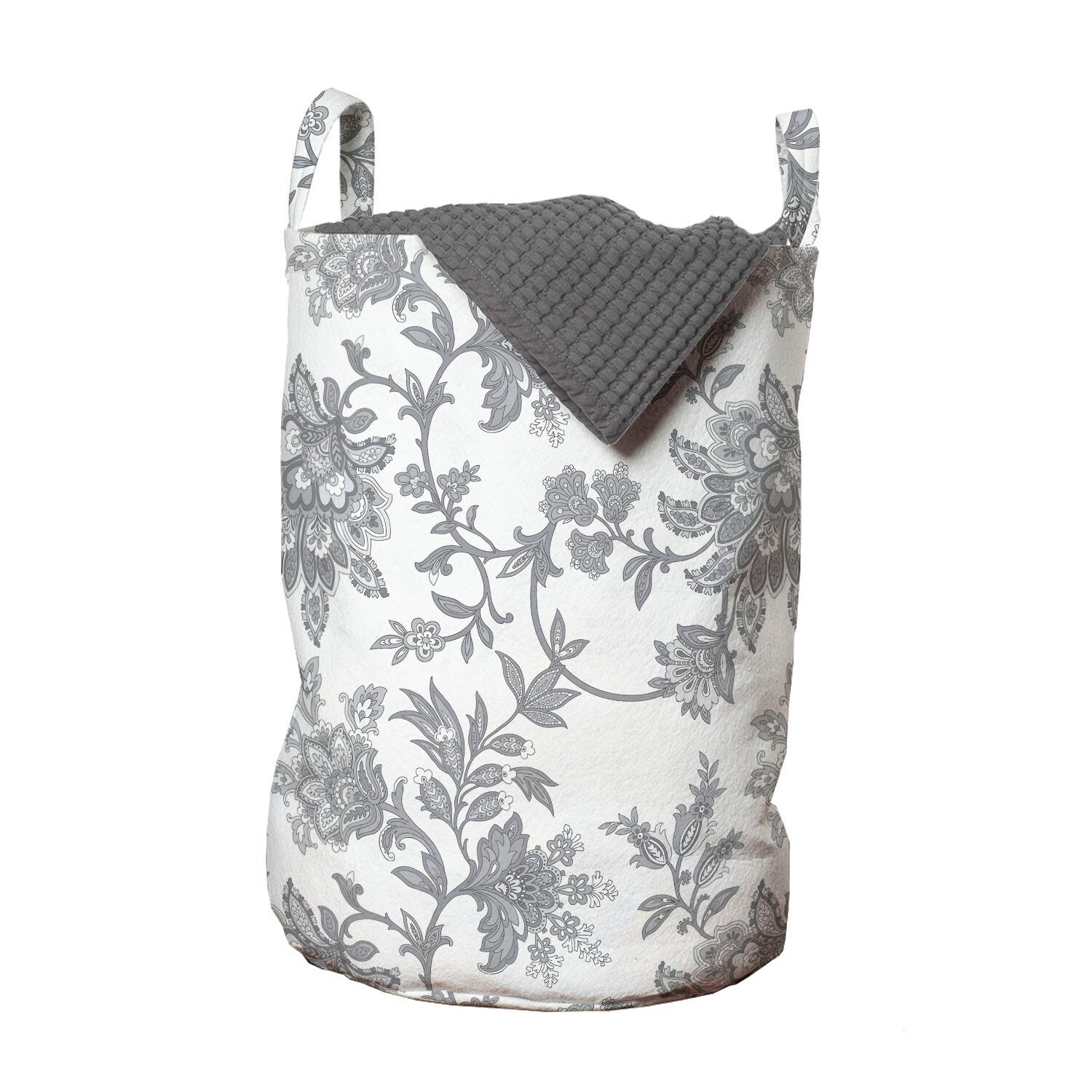 Abakuhaus Wäschesäckchen Wäschekorb mit Griffen Kordelzugverschluss für Waschsalons, Blumen Petals