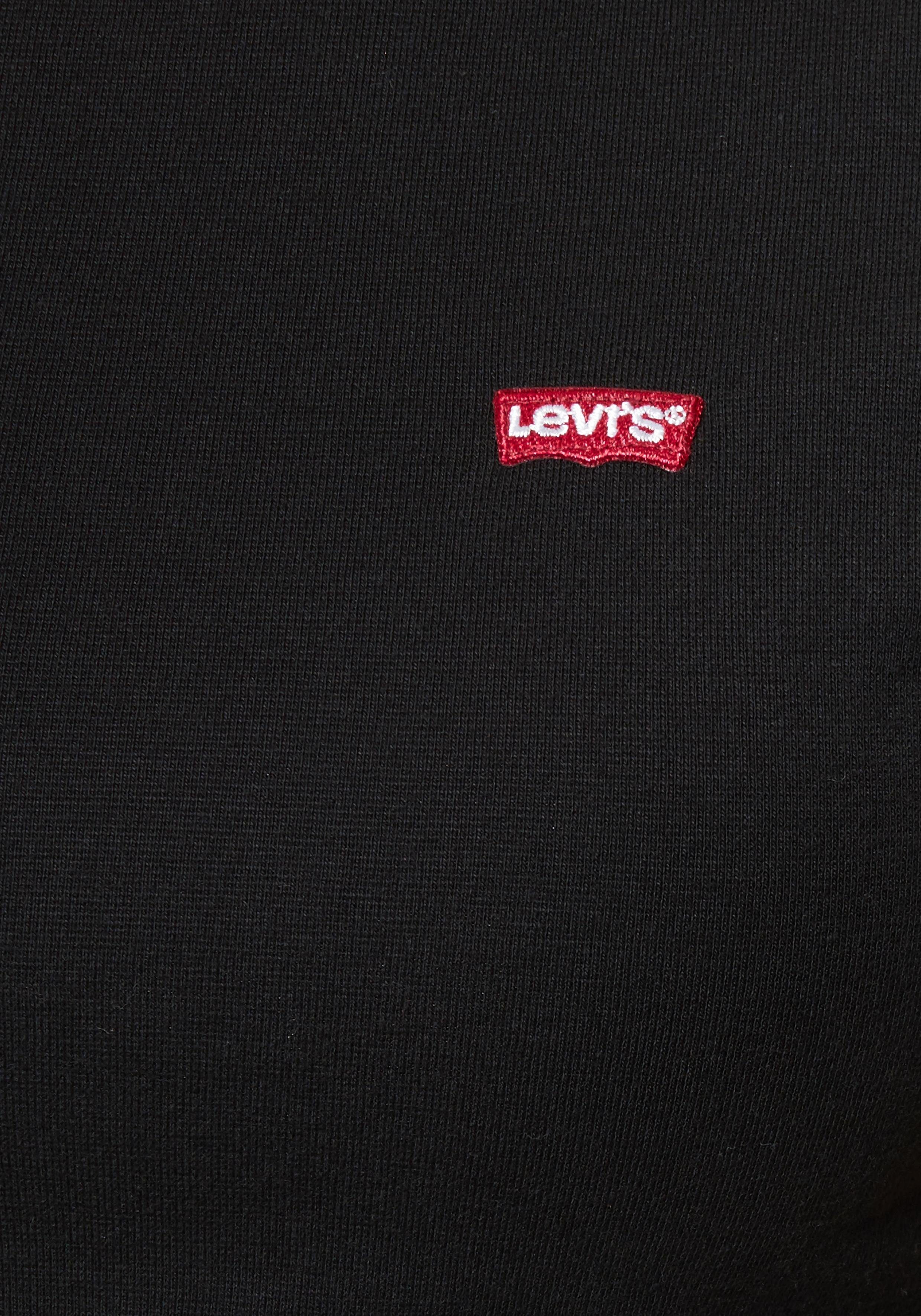 der T-Shirt auf weiß, Markenlogo-Stickerei Mini-Logo kleiner mit Levi's® (2-tlg., schwarz 2er-Pack) Brust