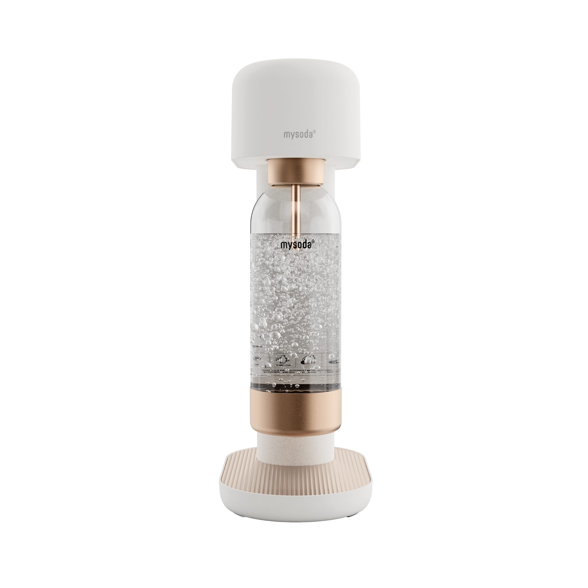 mySoda Wassersprudler Mysoda Ruby 2.0 Wassersprudler Basispaket, Mattes Alu-Design, inkl. CO2 & Flasche, stromloser Betrieb