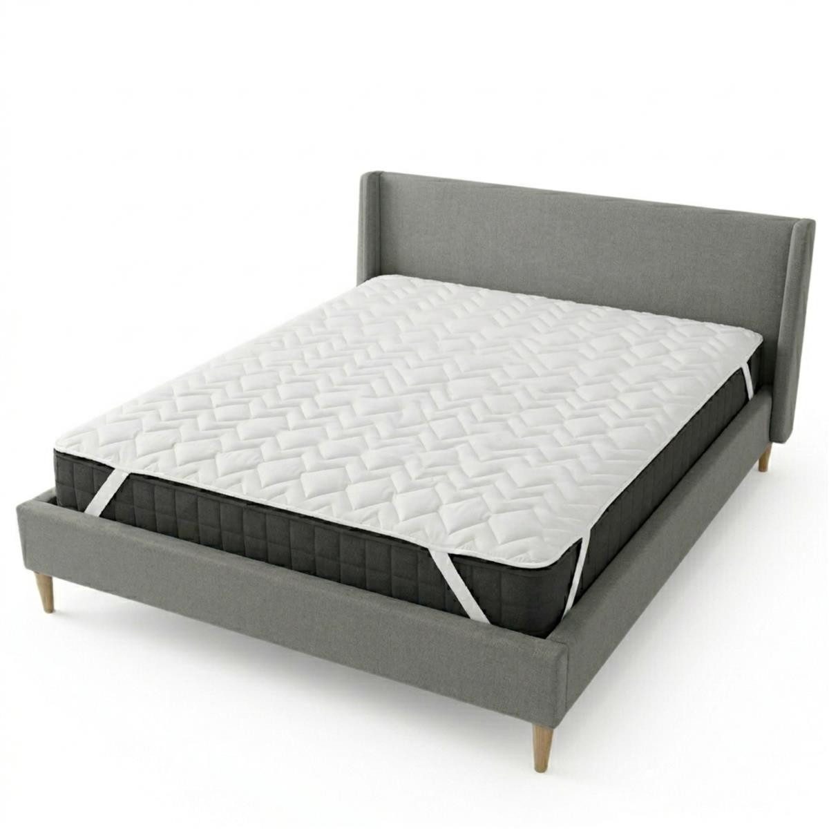 Matratzenschoner Matratzenschutz Topper 180x200 cm Matratzenauflage SEI Design, Bettauflage - ergonomisch gesteppt mit 4X Gummi-Befestigung