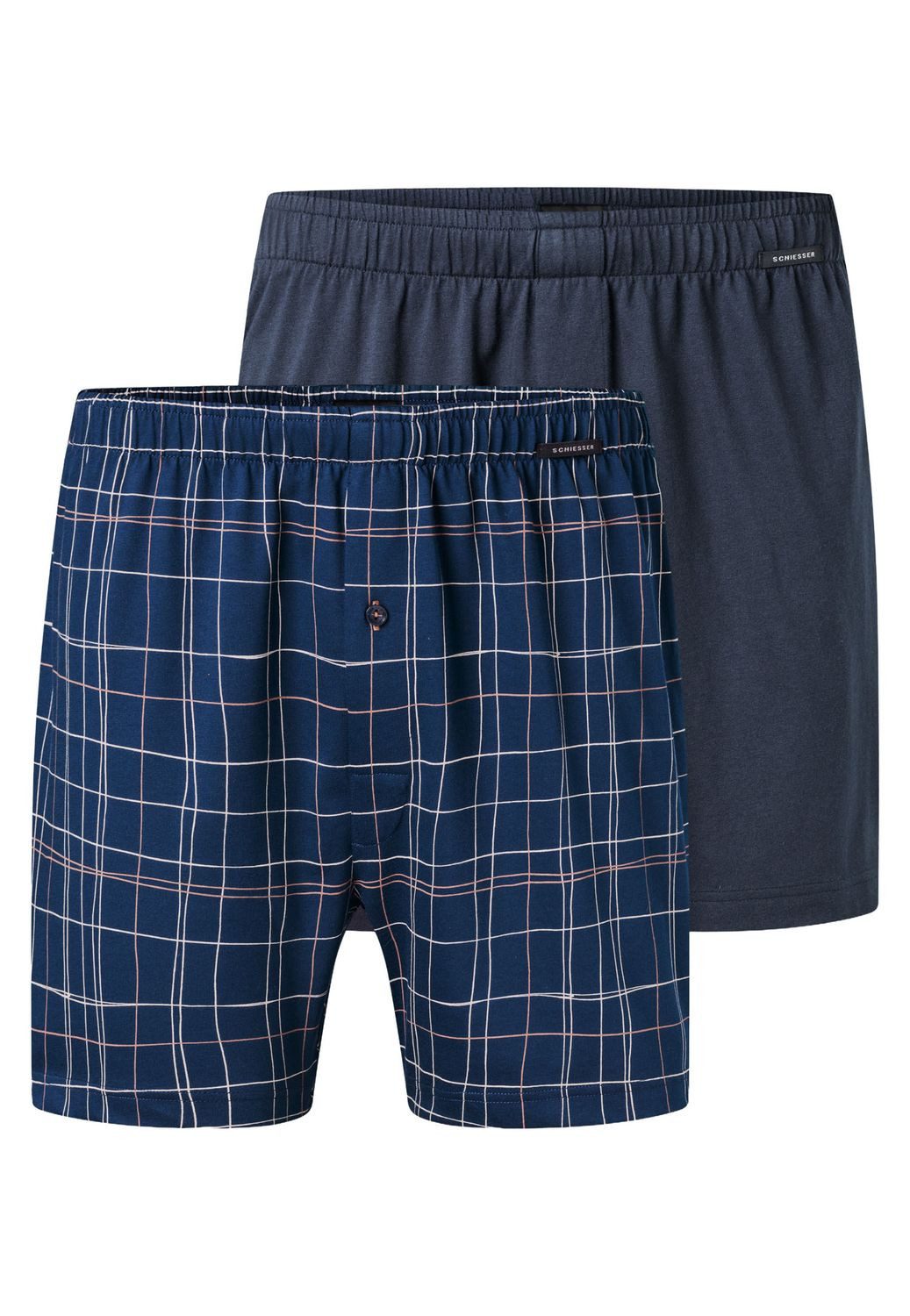 Schiesser Boxershorts Boxershorts (Set, 2-St., 2er Pack) mit Eingriff, Jers günstig online kaufen