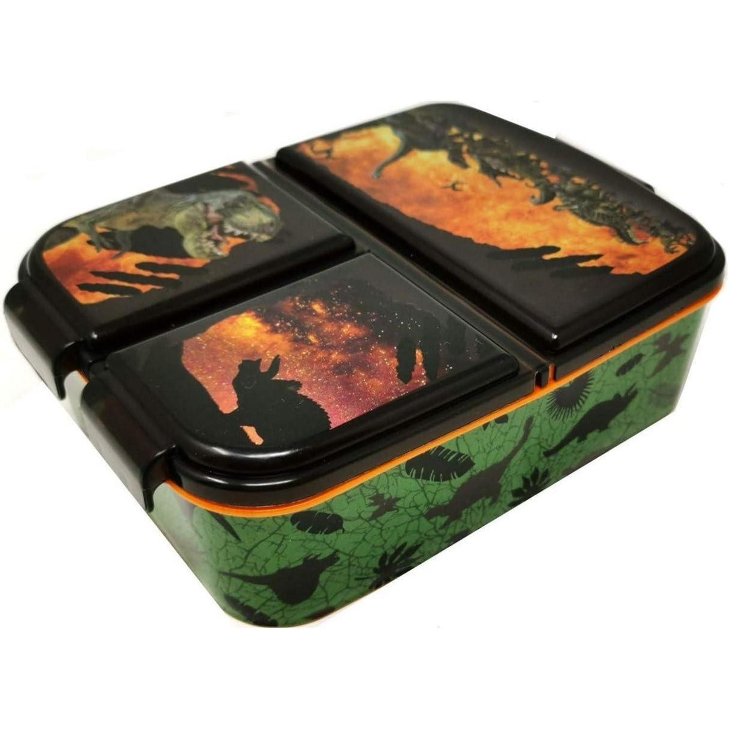 LuxusKollektion Lunchbox Brotdose Kinder Fächer Unterteilung BPAfrei Dinosaurier Dinosaurs