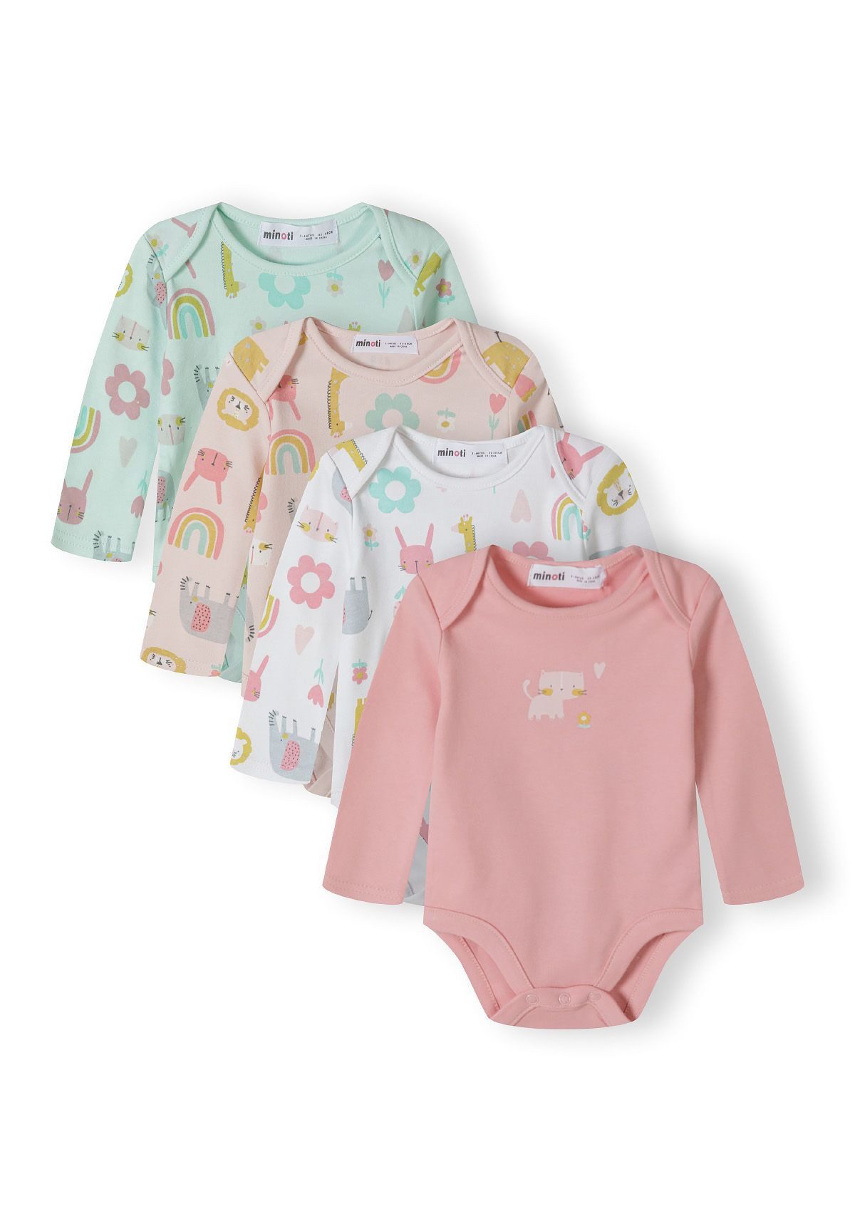 Langarmbody Langärmelige Bodys im 4-er Pack (0-24m)