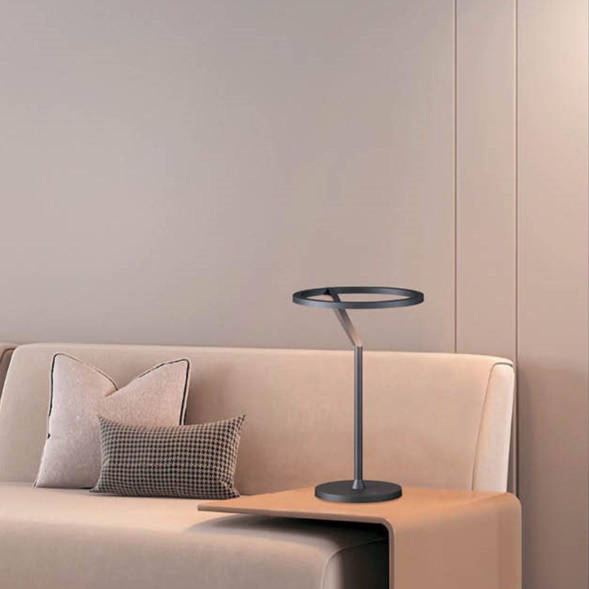 Vivida International LED Schreibtischlampe Vivida Meridiana Ring Tischleuchte, Bronze, LED fest integriert, Warmweiß, Tischlampe