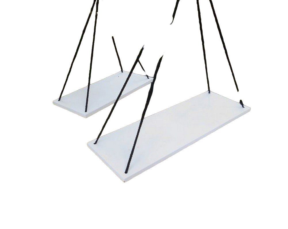 Deko-Impression Hängeregal Deckenhänger 2er Set Hängeregal Schweberegal wei günstig online kaufen