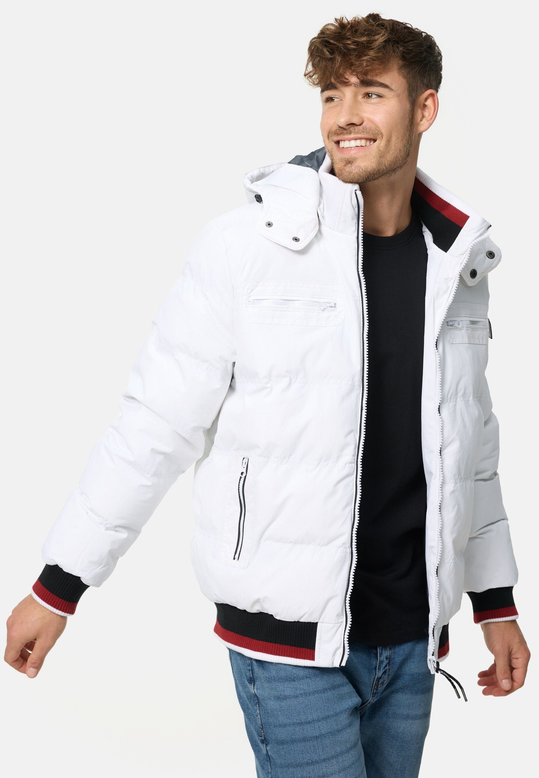Indicode Winterjacke Marlon mit sportlichem Rippstrickbündchen