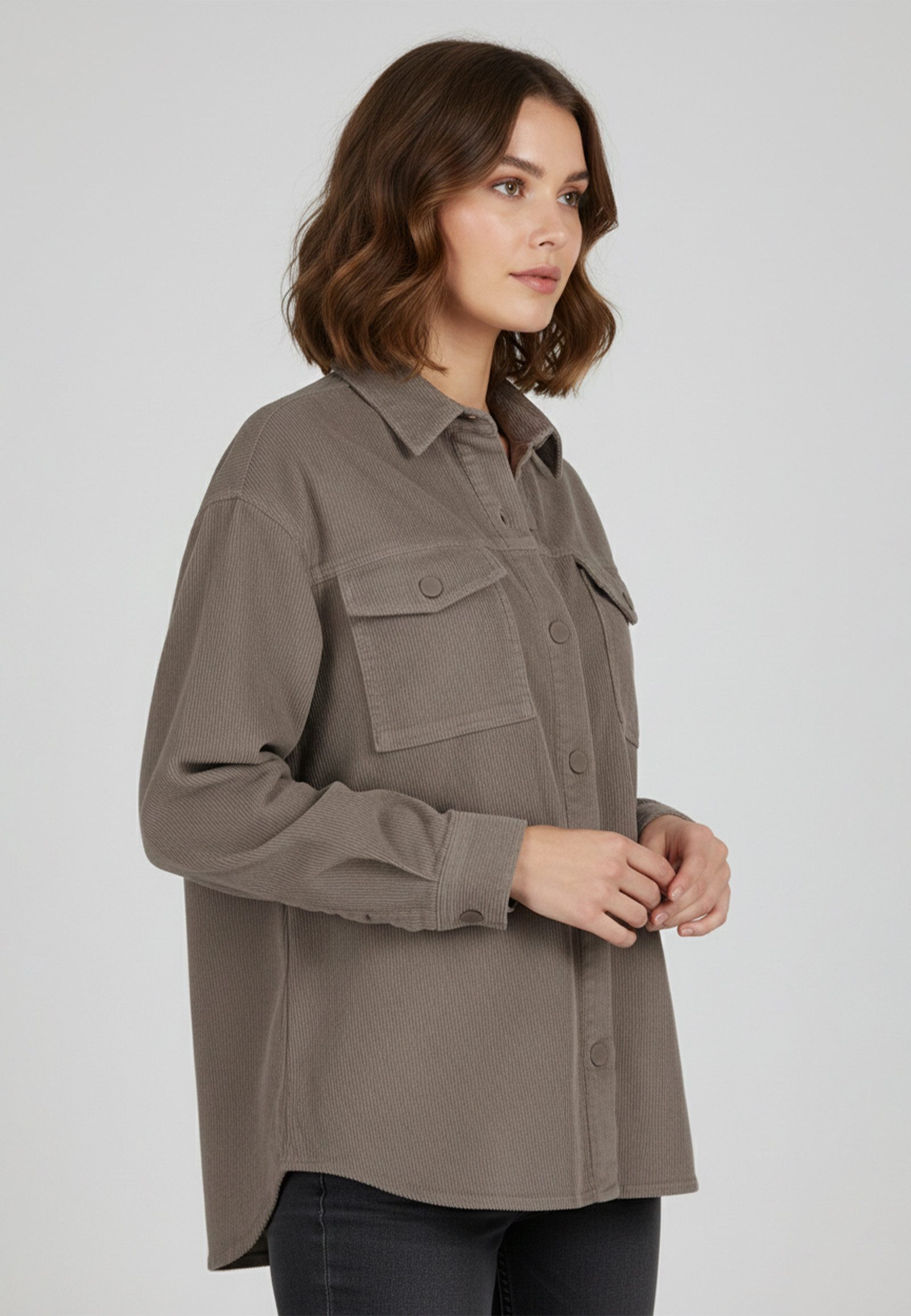 Eight2Nine Blouson Cord-Design mit Taschen und Knopfverschluss (1-St) D6000 günstig online kaufen