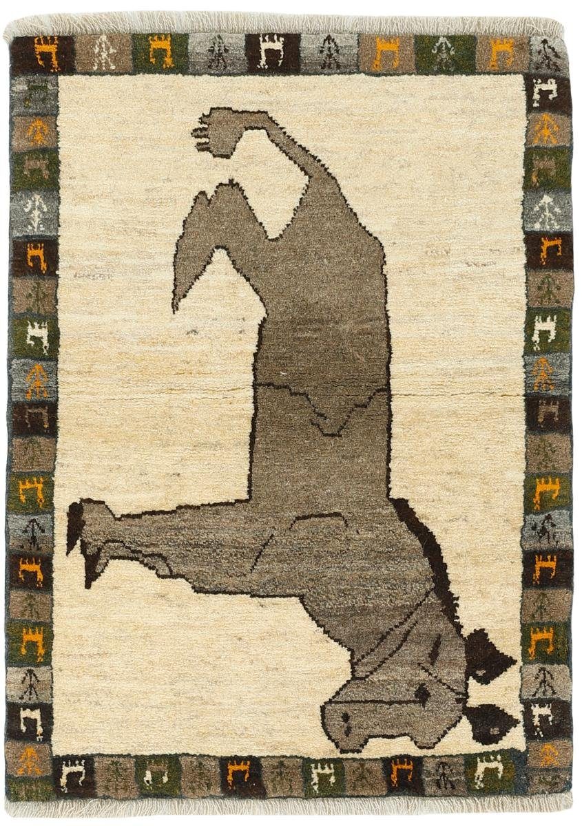 Orientteppich Ghashghai Figural 87x125 Handgeknüpfter Orientteppich / Perserteppich, Nain Trading, rechteckig, Höhe: 12 mm
