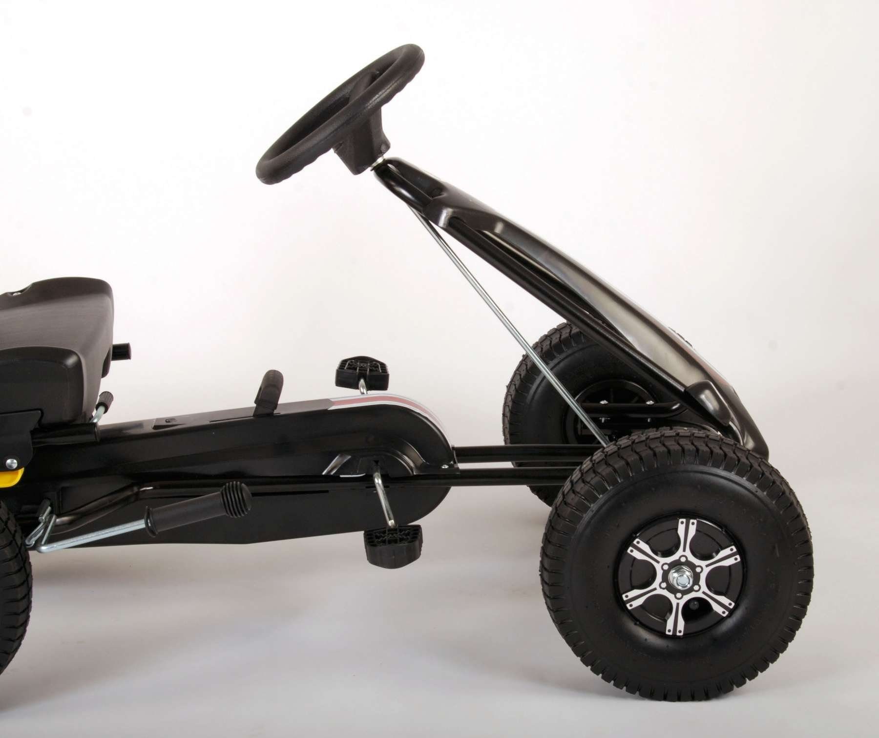 Volare Kinderfahrrad Dummy - Volare Go Kart Rennwagen - Jungen - groß - Luftreifen, bis 50 kg, Luftbereifung, schwarz, Plastikfelgen