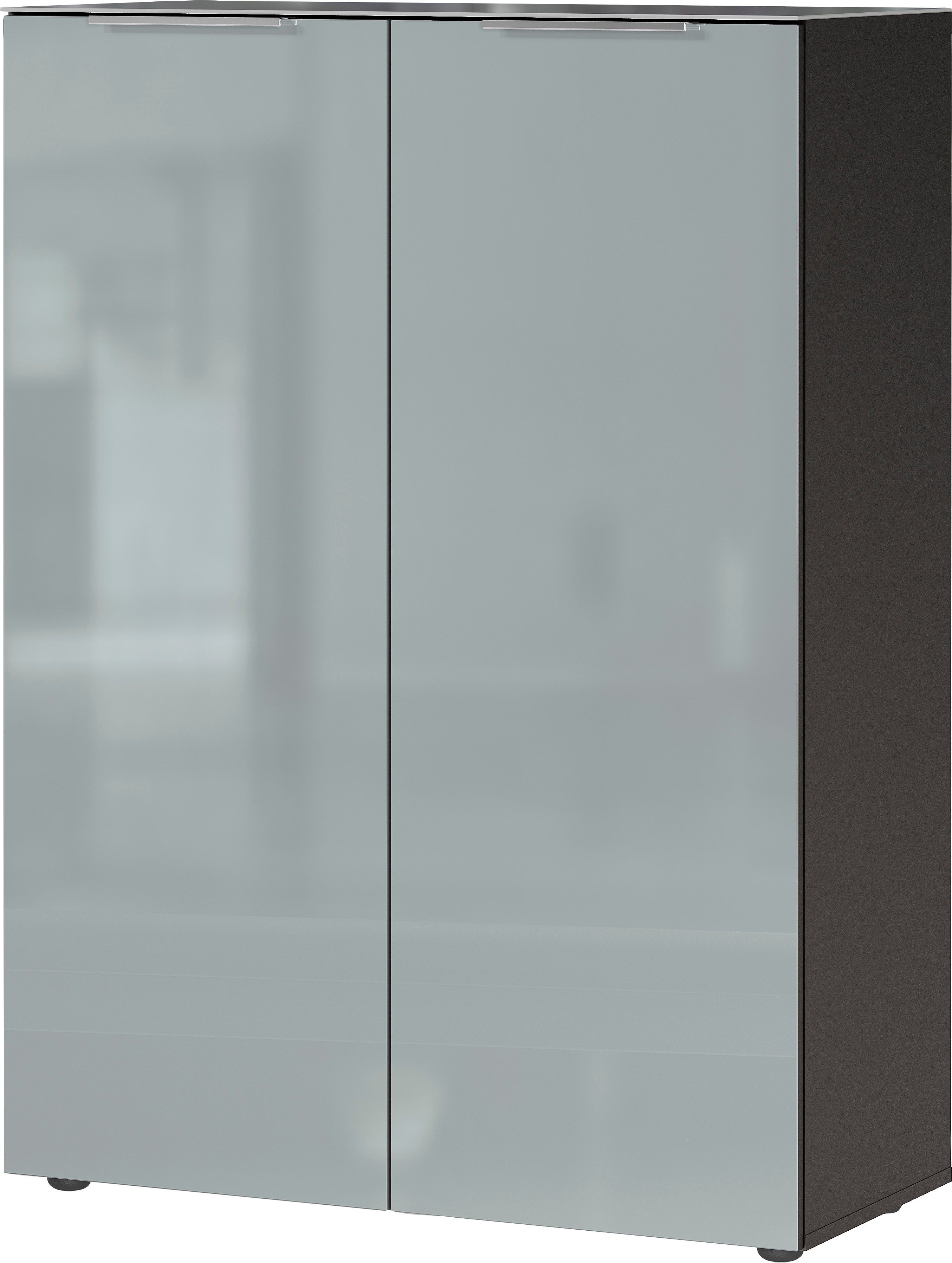 GERMANIA Schuhschrank Oakland mit Glasfront Breite: 87 cm, Türdämpfung, verstellbare Böden, Made in Germany