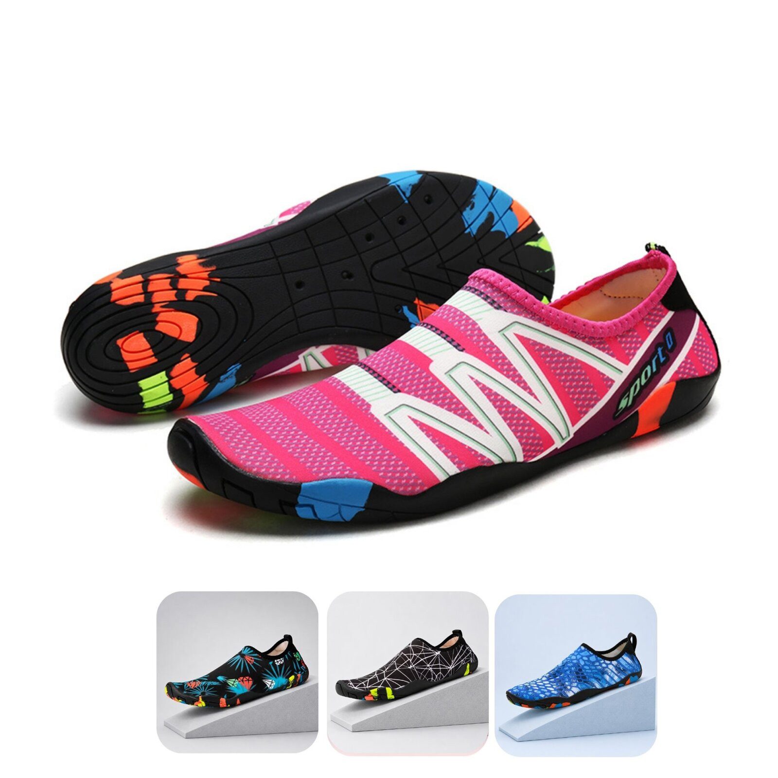 Aqualite Barfuß-Wasserschuhe, Badeschuhe Damen & Herren Aquaschuh