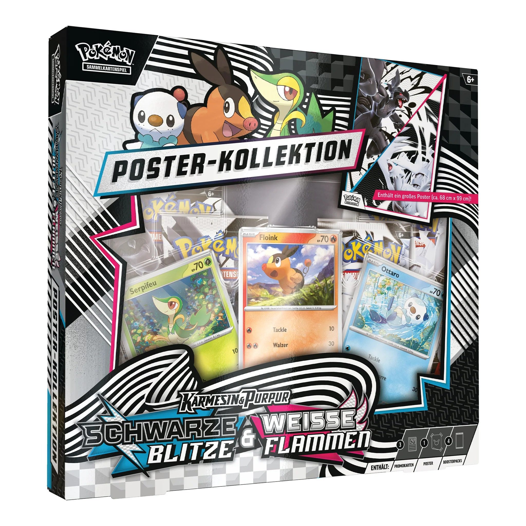 POKÉMON Sammelkarte Schwarze Blitze & Weiße Flammen Poster Kollektion, deut günstig online kaufen