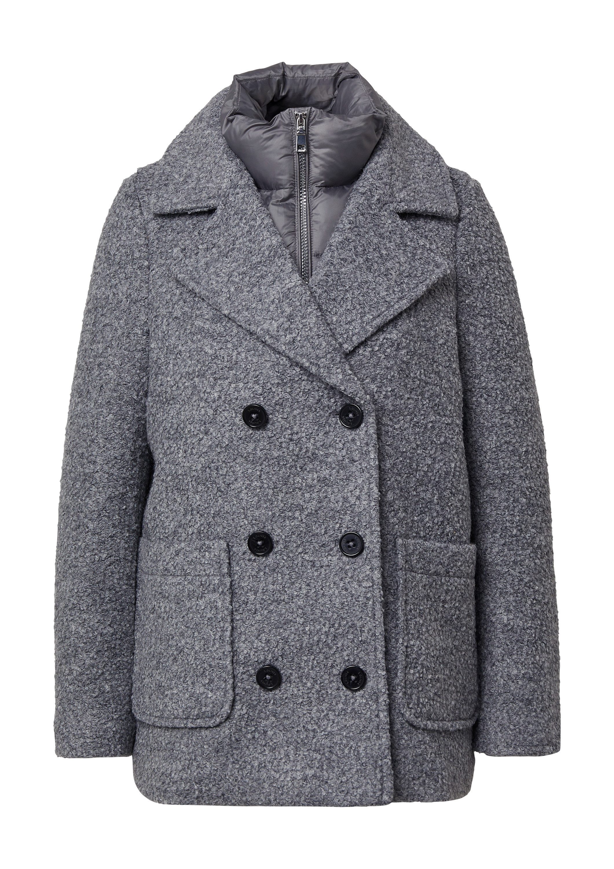 s.Oliver Funktionsjacke Outdoor-Jacke Bouclé-Jacke mit herausnehmbarem Step günstig online kaufen