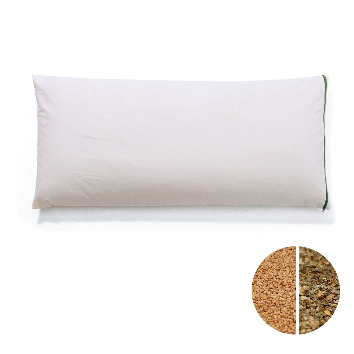 mudis Naturfaserkopfkissen, Füllung: Bio Hirseschalen und 6 Kräutermischung, Bezug: Baumwolle (Bio), Seitenschläfer, Rückenschläfer, Bauchschläfer, Füllung variabel
