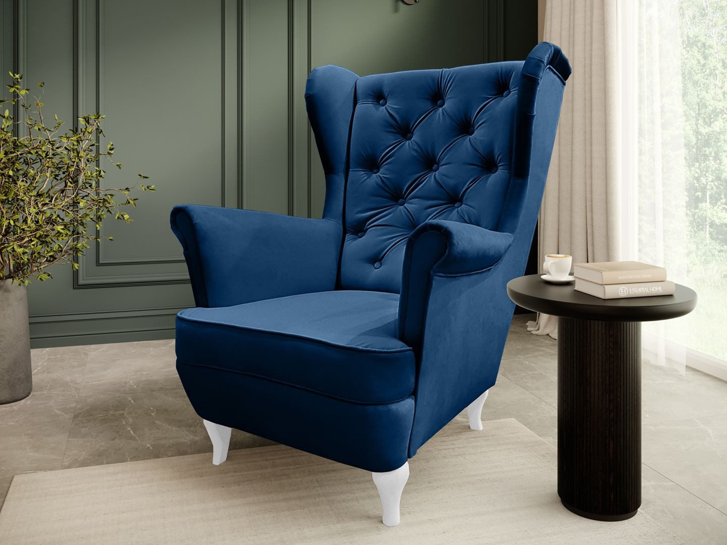 Beautysofa Ohrensessel Sessel FALCO Chesterfield Wohnzimmersessel günstig online kaufen