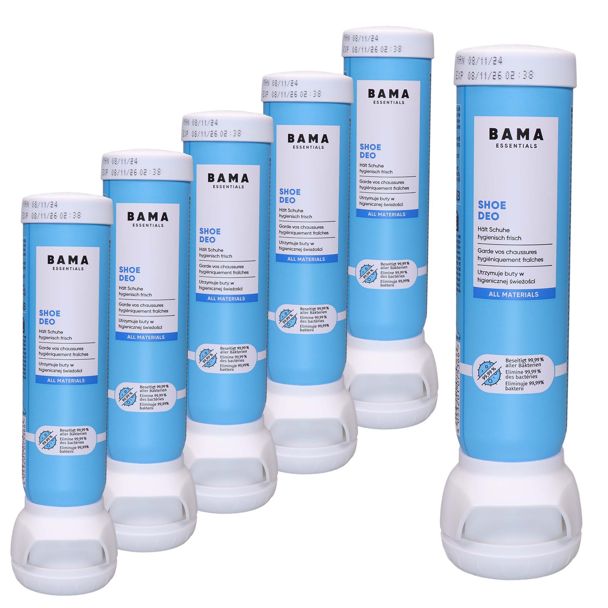 BAMA Group Schuhdeo 6 Dosen Bama Essentials Shoe Deo – antibakterielle Frische