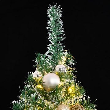 vidaXL Künstlicher Weihnachtsbaum Künstlicher Weihnachtsbaum 300 LEDs Kugeln Beschneit 240 cm