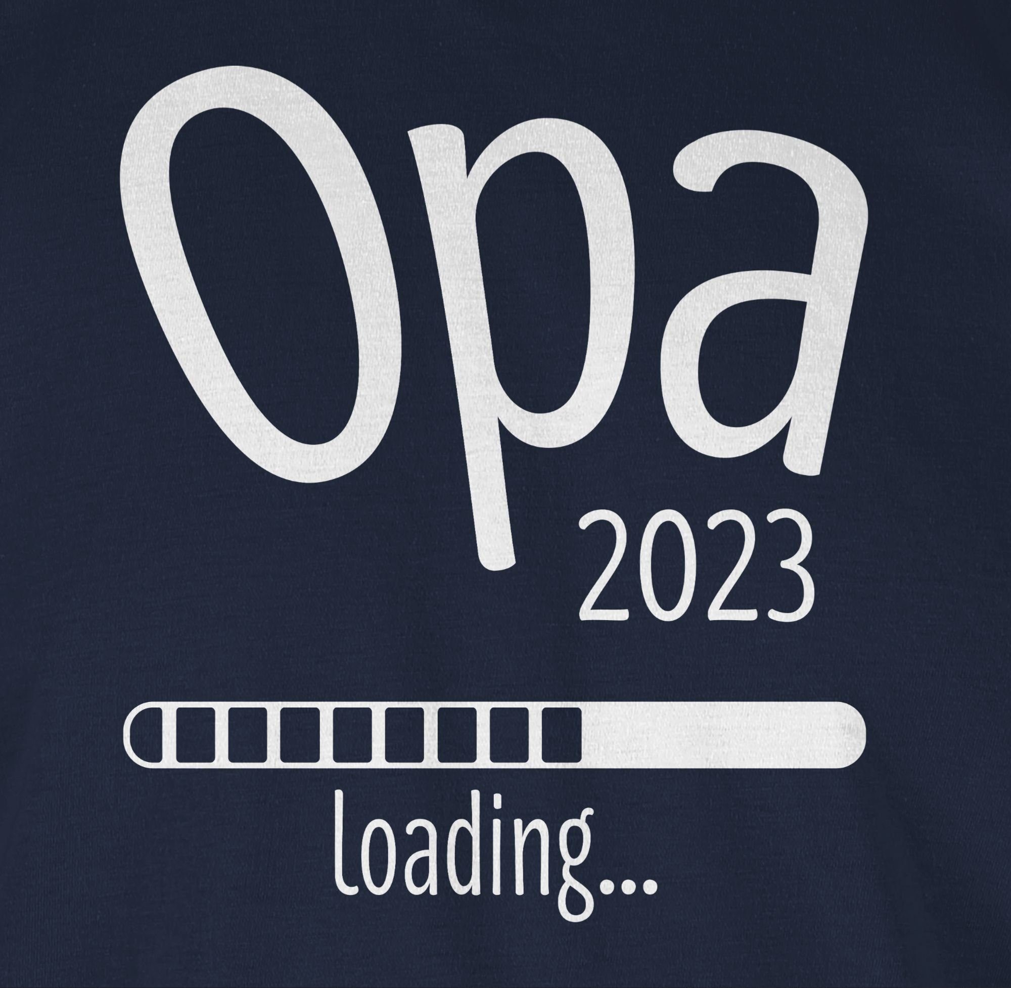Opa 2 Navy Geschenke loading 2023 T-Shirt Opa Shirtracer Blau