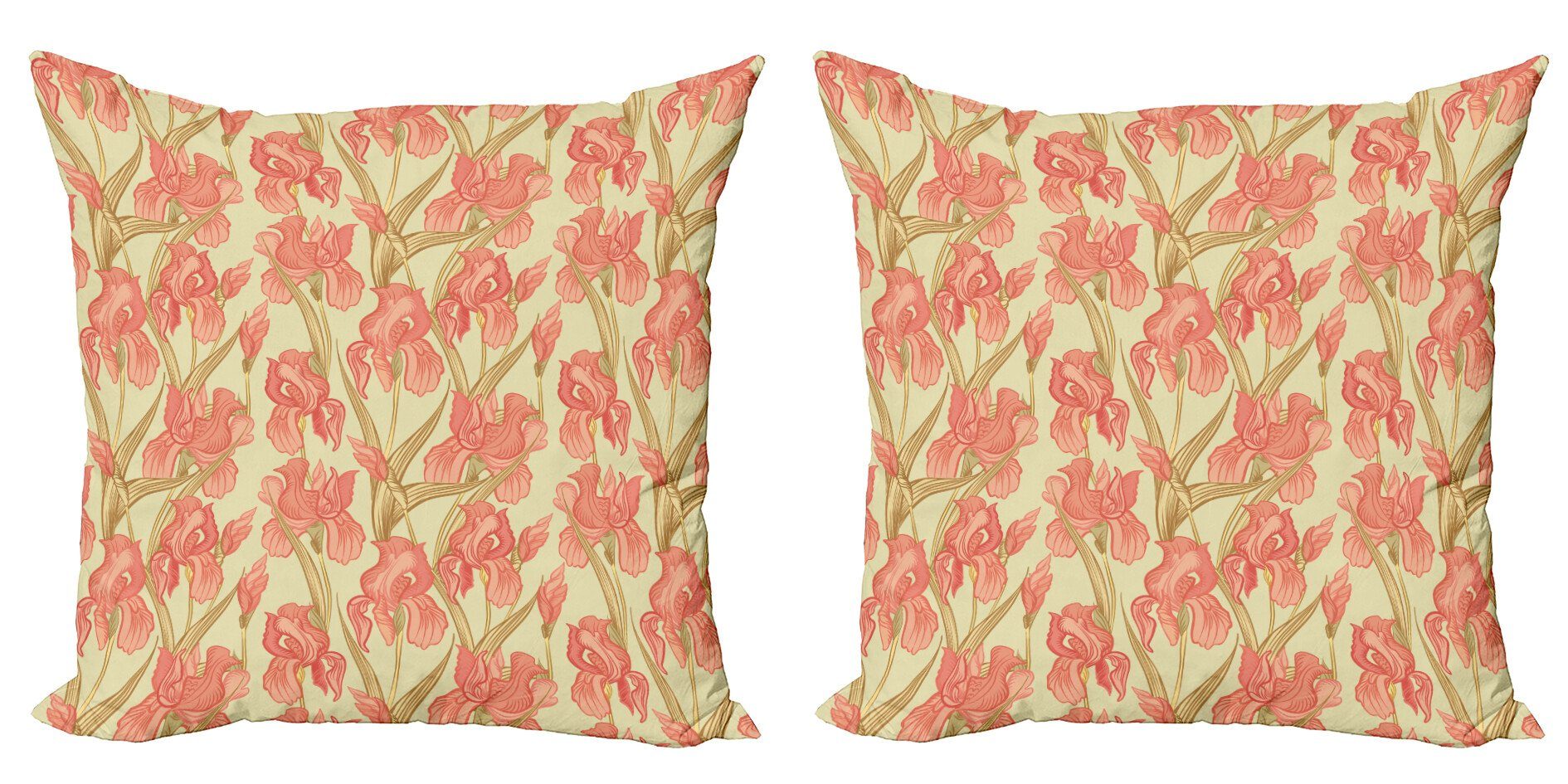 Kissenbezüge Modern Accent Doppelseitiger Digitaldruck, Abakuhaus (2 Stück), Blumen Old Times Design Blumen