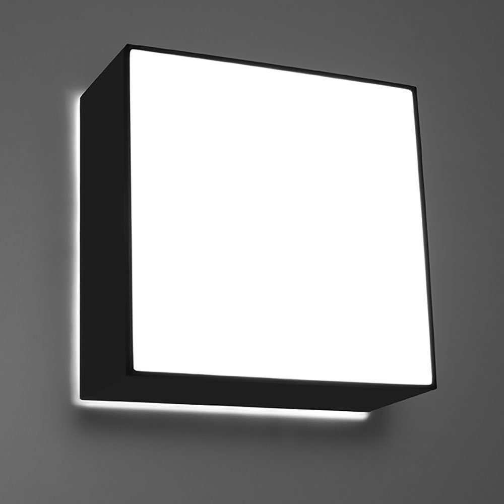 etc-shop Leuchtmittel Wandbeleuchtung Wandleuchte, Wandleuchte schwarz modern Innen inklusive, Wandstrahler nicht