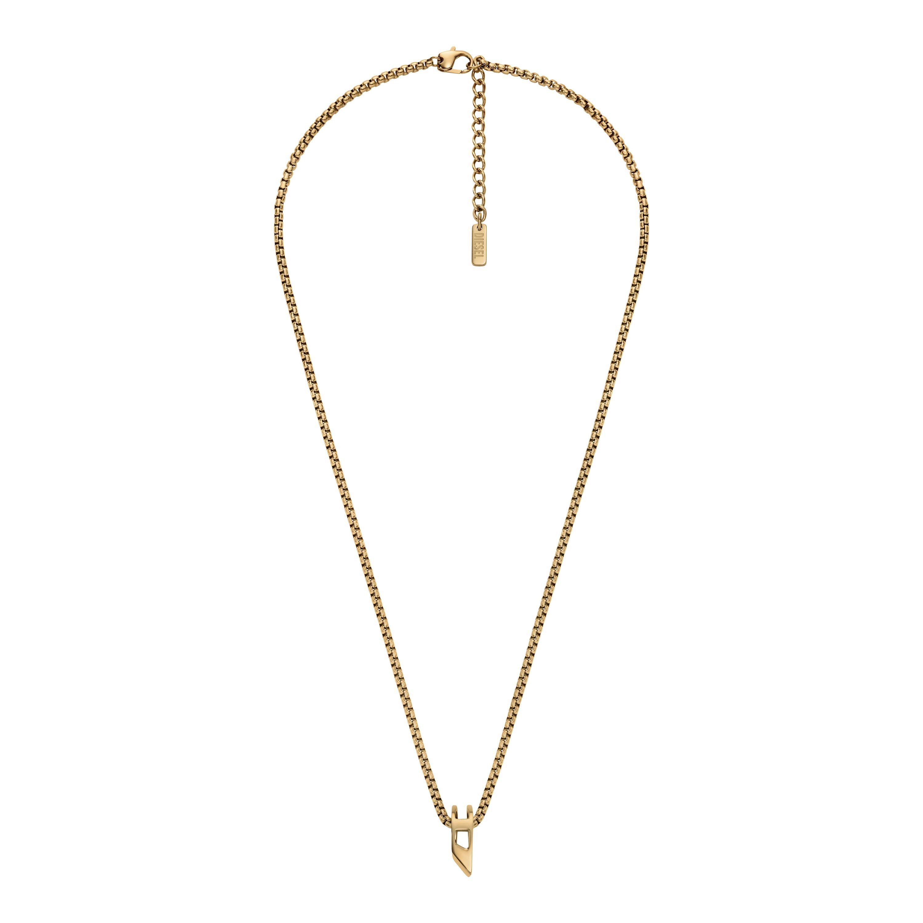 Diesel Kette mit Anhänger Schmuck Geschenk Edelstahl D LOGO
