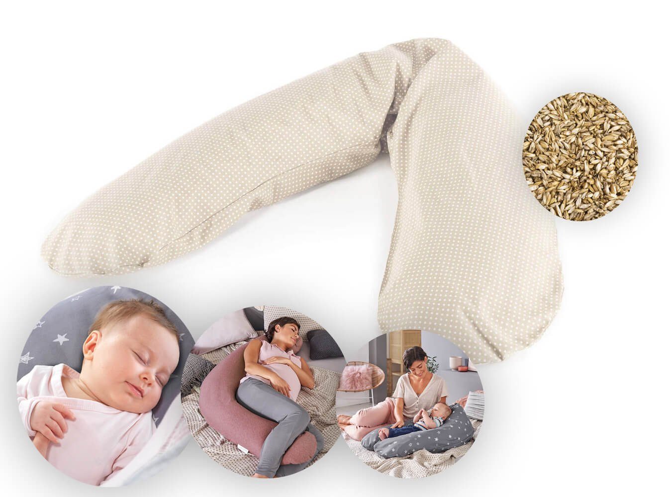 Theraline Подушки для кормления Das Original 190 cm mit Dinkel Füllung