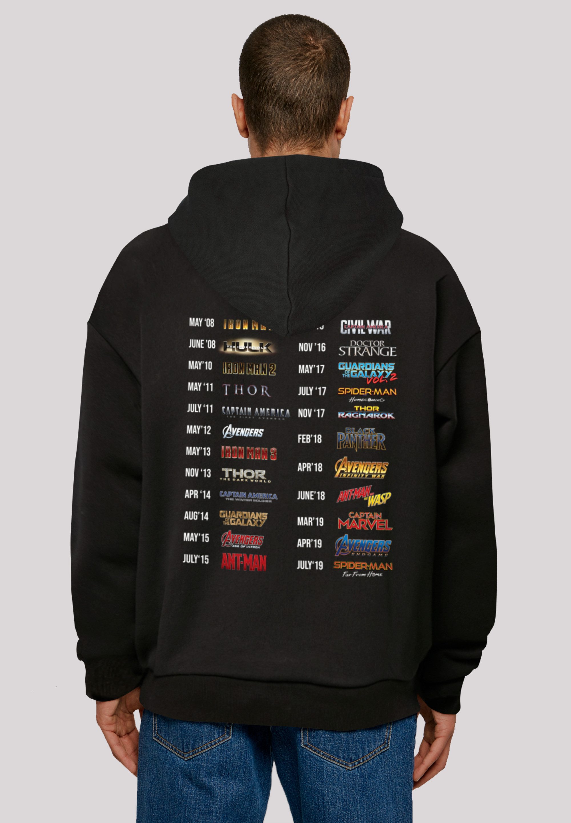 F4NT4STIC Kapuzenpullover Marvel Studios 10 Years Of Movies Print