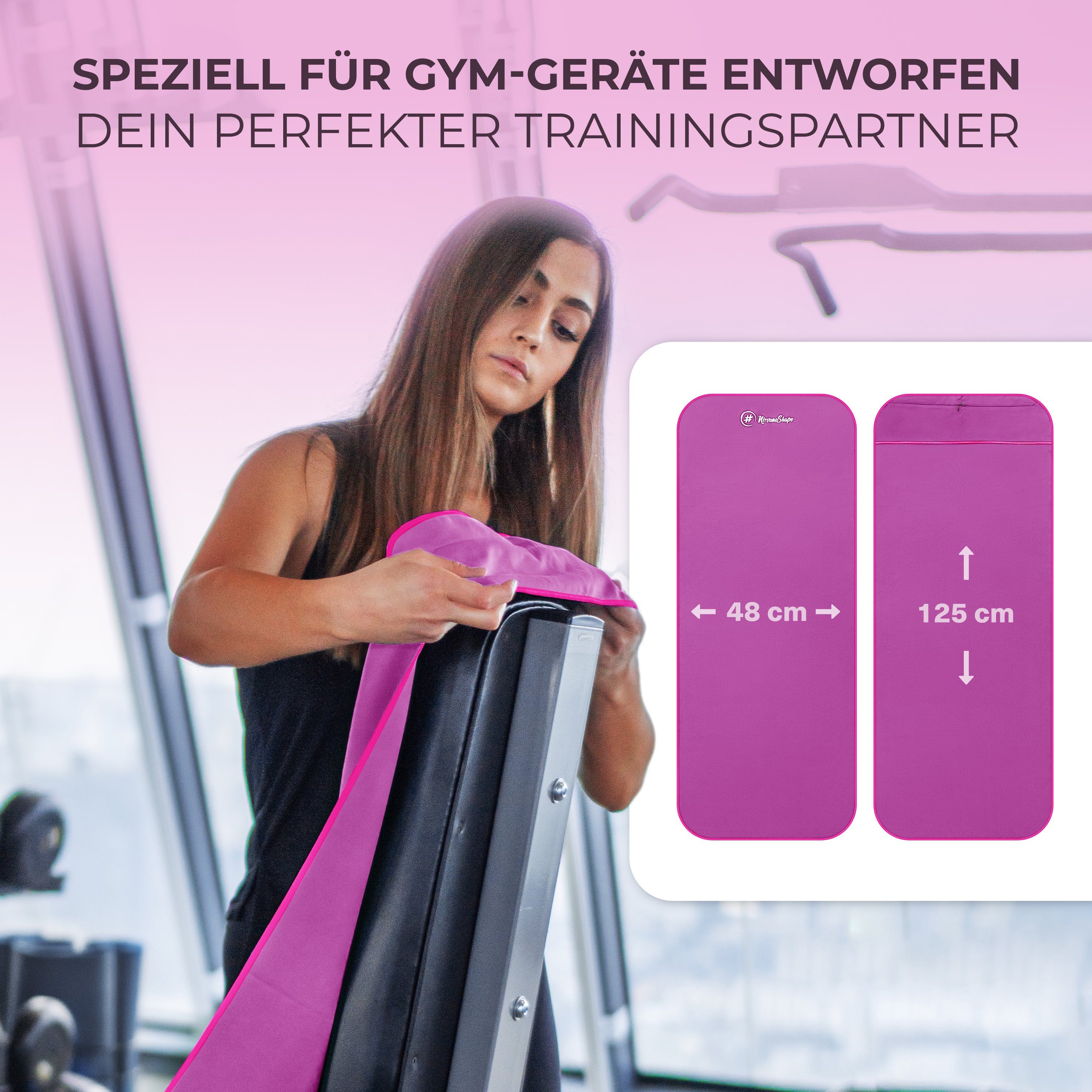 NirvanaShape Sporthandtuch Fitness-Handtuch mit Magnet-Clip, Mikrofaser Spo günstig online kaufen