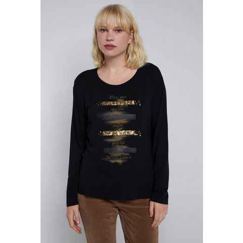 Gina Laura Longsleeve T-Shirt Print Rundhals Langarm