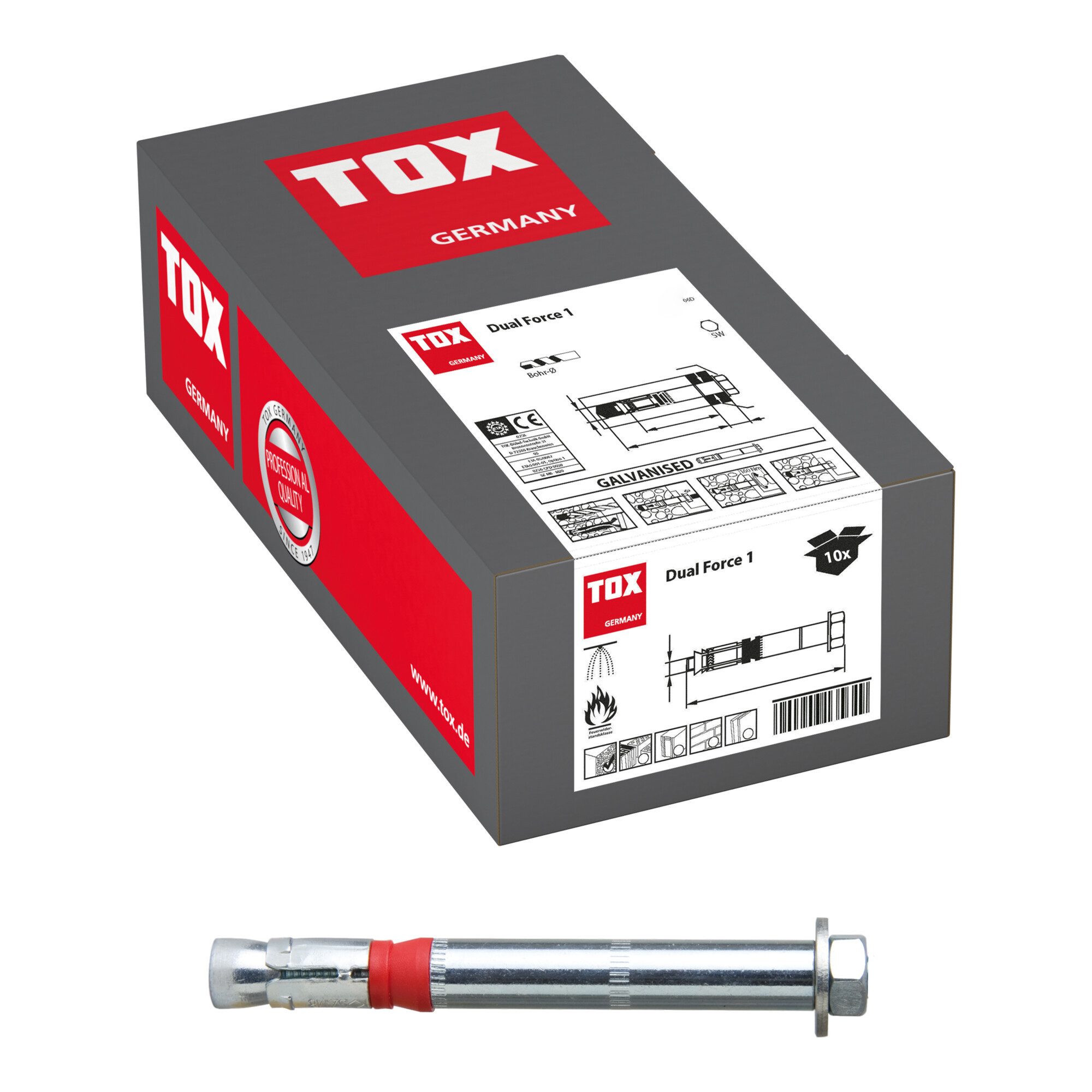 Tox Schwerlastanker TOX Schwerlastanker Dual Force 1 24x50 mm 10 Stk