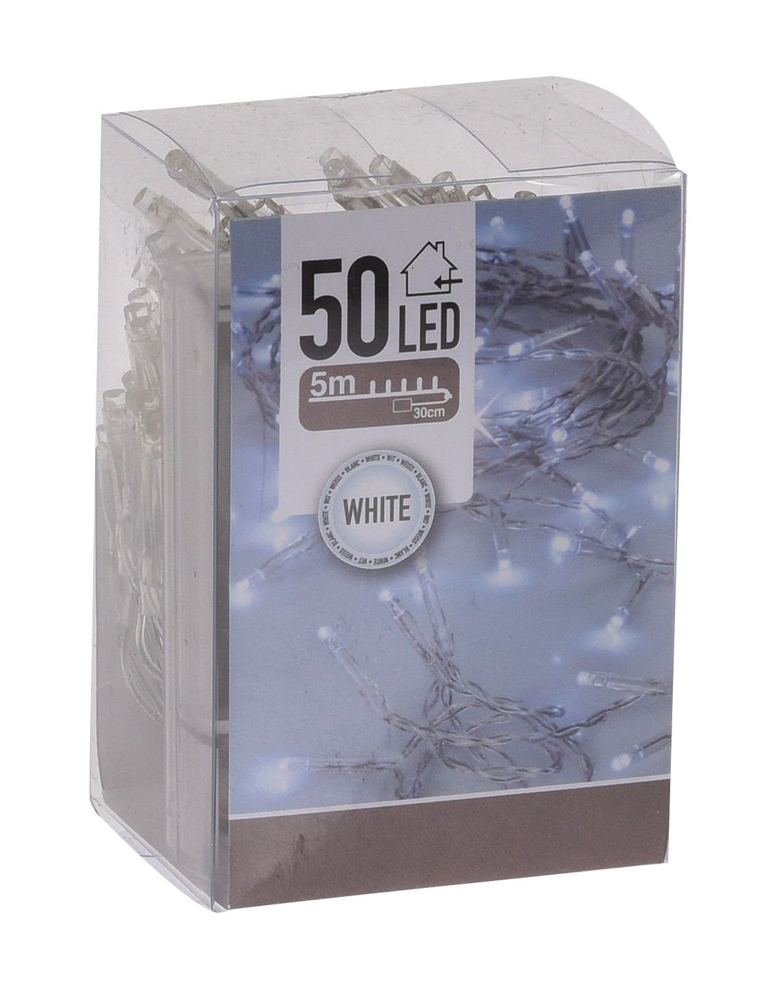 Spetebo LED-Lichterkette Lichterkette mit 50 LED in kalt weiß - 750 cm, Wei günstig online kaufen