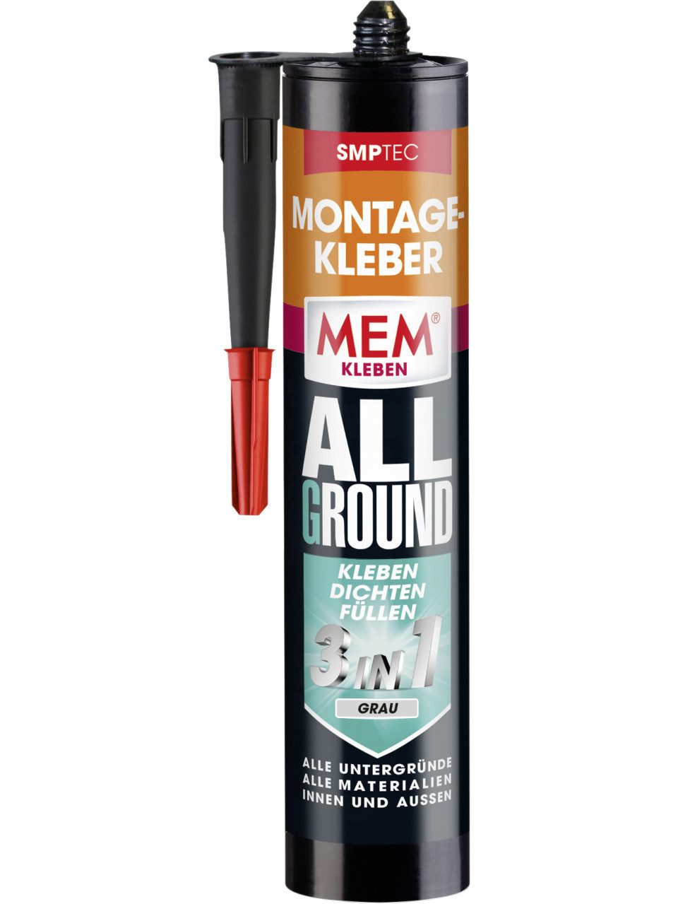 MEM Bauchemie Fliesenaufkleber MEM Montage-Kleber Allground 3in1 430 g grau
