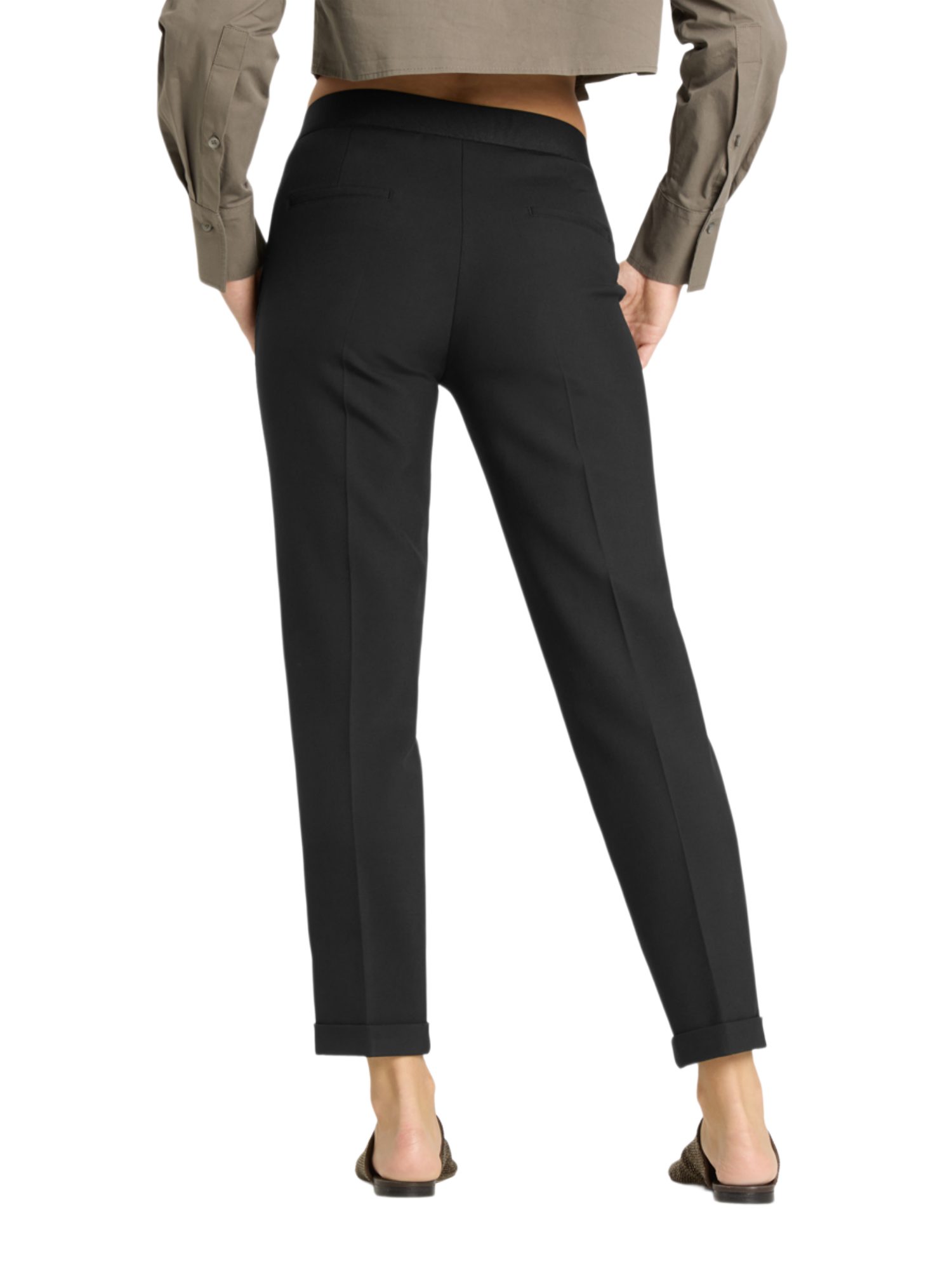 Cambio Stoffhose schwarz, Casual, Polyester, Unifarben, Slim Fit, Mittel